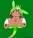 2017 anus balls chespin erection feral generation_6_pokemon genitals hi_res looking_at_viewer male mammal nintendo nude penis pokeartmaster95 pokemon pokemon_(species) relaxing rodent semi-anthro simple_background smile solo