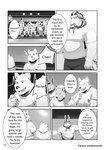 absurd_res ailurid anthro bear berg_(pe++) bottomless bovid bovine canid canine canis cattle chen_(pe++) clothed clothing coach comic dialogue digital_media_(artwork) domestic_dog dragon english_text flaccid genitals group hi_res high_school humanoid_genitalia humanoid_penis kemo_cafe lew_(pe++) male male/male mammal mythological_creature mythological_scalie mythology overweight pe penis pinlin_(pe++) red_panda scalie school speech_bubble sport strawberry_milk_(artist) student teacher text url wolf wrestling