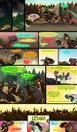 absurd_res club_(weapon) comic crowd dialogue digitigrade dinosaur dodo_(thepatchedragon) doerate_(thepatchedragon) dragon dragonscape drekir dromaeosaurid english_text fantasy female feral forest forl_(thepatchedragon) gila_(thepatchedragon) group hi_res hiker_(thepatchedragon) jat_(thepatchedragon) male melee_weapon morning mythological_creature mythological_scalie mythology plant polearm post-apocalyptic prehistoric_species reptile scalie spear tail text thepatchedragon theropod tree weapon