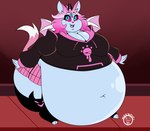 anthro big_butt butt domestic_cat emberlynn_pinkle felid feline felis female helluva_boss hi_res humanoid madnevil mammal morbidly_obese obese overweight solo