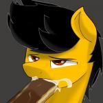 1:1 ambiguous_gender barnwithhoovesup daring_do_(mlp) duo eclair equid equine fan_character food food_fetish food_play friendship_is_magic hasbro horse mammal messy my_little_pony oral pastry pony simple_background solo_focus suggestive suggestive_food