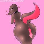 1:1 anthro balls big_butt butt erection femboy generation_7_pokemon genitals hi_res huge_butt looking_at_viewer male nintendo nude penis pokemon pokemon_(species) rareplushy reptile salazzle scalie simple_background smile solo tail thick_thighs