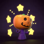 2021 3d_(artwork) animal_crossing animated black_background black_body clothed clothed_humanoid clothed_male clothing colored digital_media_(artwork) eyeless featureless_feet featureless_hands feet for_a_head halloween holidays humanoid ian_ng jack-o'-lantern jack_(animal_crossing) male male_humanoid nintendo no_sound not_furry object_head open_mouth open_smile purple_clothing purple_robe robe rotating shaded short_playtime simple_background smile solo standing star webm zbrush_(artwork)