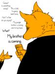 3:4 anthro canid canine canis comic dialogue duo english_text fur kemono male mammal muscular rolf text translated wolf yakantuzura zinovy