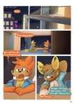 absurd_res alolan_form alolan_raichu anthro buizel clothed clothing comic comic_panel desmond_(gralicbutter) dialogue duo english_text generation_4_pokemon generation_7_pokemon gralicbutter hi_res hotel hotel_room male male/male night nintendo pancake_(gralicbutter) pokemon pokemon_(species) regional_form_(pokemon) text