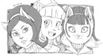 2023 accessory anthro clothing dated dbaru domestic_cat english_text felid feline felis female headband hi_res kitty_katswell mammal monochrome nickelodeon sketch sweater t.u.f.f._puppy text topwear turtleneck