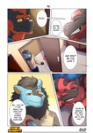 absurd_res allan_(zourik) anthro anthrofied black_body black_fur brother_(lore) brothers_(lore) chris_(zourik) clothed clothing comic dialogue duo dylan_(zourik) english_text feet felid feline fur generation_4_pokemon generation_7_pokemon group hi_res incineroar introduction luxray male mammal name_drop name_in_dialogue nintendo page_number pokemon pokemon_(species) pokemorph profanity red_body red_fur sibling_(lore) speech_bubble text torracat trio zourik