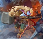 Rating: q
ID: 4792898
Date: 2024-05-19 06:00:51 -0400
Status: active
Score: 19
armor battle big_breasts big_ears blonde_hair blue_body bottomwear breastplate breasts broken_armor cleavage clothed clothing damaged_armor duo female hair hammer hi_res huge_breasts human humanoid humanoid_pointy_ears imaginaricide larger_male league_of_legends long_hair male mammal maul melee_weapon pink_eyes pointy_ears poppy_(lol) riot_games size_difference smaller_female tencent thick_thighs tools torn_bottomwear torn_clothing wardrobe_malfunction weapon wide_hips yordle post #4792898