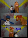 3:4 anthro blood bodily_fluids canid canine canis comic dialogue dogday_(poppy_playtime) domestic_dog dustin_c english_text hi_res human male mammal mob_entertainment poppy_playtime sad smiling_critters text