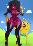 2024 absurd_res adventure_time afro alien alien_humanoid anthro arms_bent artist_name big_breasts big_eyes big_sunglasses biped black_boots black_clothing black_footwear black_hair black_high_heels black_latex black_legwear black_nose black_thigh_boots black_thigh_highs blue_sky blush blush_lines boots breasts canid canine canis cartoon_network cleavage cleavage_overflow clothed clothing cloud collarbone crossover dark_hair dark_nose dated day digital_drawing_(artwork) digital_media_(artwork) domestic_dog duo eyewear featureless_crotch female fingerless_gloves fingers footwear fur garnet_(gem_species) garnet_(steven_universe) gem_(species) glistening glistening_body glistening_breasts glistening_lips glistening_nose glistening_skin gloves hair hand_on_hip hand_on_own_hip handwear heart_symbol hearts_around_head hi_res high_heeled_boots high_heels humanoid humanoid_hands jake_the_dog larger_female latex latex_boots latex_clothing latex_footwear latex_legwear latex_thigh_boots latex_thigh_highs leg_grab legwear leotard light_body light_fur light_tongue lips looking_at_another male male/female mammal medium_hair monotone_body monotone_fur monotone_skin multiversus nipple_outline nipples nude nude_anthro nude_male open_mouth open_smile outside pink_body pink_breasts pink_clothing pink_leotard pink_nose pink_skin pink_tongue plantigrade pose puffy_nipples red_blush red_eyewear red_heart red_lips red_sunglasses rx120 screencap screencap_background shoes size_difference skimpy sky smaller_anthro smaller_male smile sparkles standing steven_universe straight_legs sunglasses teeth thick_lips thick_thighs thigh_boots thigh_grab thigh_highs tongue wearing_sunglasses white_clouds white_eyes wide_hips yellow_body yellow_fur