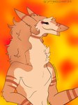 absurd_res anthro brown_body brown_fur female flat_chested fur hi_res multicolored_body multicolored_fur nude sergal smile solo sunnyveinsuwu tan_body tan_fur two_tone_body two_tone_fur