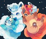 Rating: s
ID: 5622314
Date: 2025-06-05 10:40:59 -0400
Status: active
Score: 36
2025 alolan_form alolan_vulpix ambiguous_gender blue_eyes brown_eyes canid canine duo feral fur generation_1_pokemon generation_7_pokemon hi_res mammal mask multi_tail nintendo orange_body orange_fur pawpads paws pokemon pokemon_(species) regional_form_(pokemon) simple_background tail vulpix white_body white_fur zoroa553 post #5622314