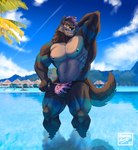 Rating: q
ID: 5210483
Date: 2024-11-28 13:28:43 -0500
Status: active
Score: 10
2023 anthro artist_logo barbell_piercing black_body black_clothing black_fur black_hair black_thong black_underwear blue_sky blue_stripes canid canine canis clothed clothing clothing_pull cloud dated day dhaelos ear_piercing ear_stud facial_piercing fur grey_body grey_fur hair hand_behind_head hi_res highlights_(coloring) kyzie logo looking_at_viewer male mammal mountain muscular muscular_anthro muscular_male navel nipple_barbell nipple_piercing nipples nose_piercing nose_ring palm_tree partially_submerged pecs piercing pink_highlights plant ring_piercing septum_piercing septum_ring sky smile solo standing_in_water stripes tail thong thong_only thong_pull topless tree underwear underwear_only underwear_pull wolf post #5210483