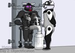 anthro anthro_on_anthro arrow_pointing_to_nipple arrow_pointing_to_penis ball_gag ball_tuft bdsm bear belly black_body black_fur bodily_fluids body_writing bondage bound bovid bovine brainwashing breast_milking cum cum_container cum_on_cup cum_on_penis directional_arrow duo ejaculation english_description english_text fan_character faucet fur gag genital_fluids genitals giant_panda glowing glowing_eyes hands_behind_back heart_eyes heart_symbol hi_res horn hypnosis hypnovember hypnovember2024 identity_death lactating lenderednel male male/male male_lactation mammal mind_control muscular muscular_anthro muscular_male nipples nude objectification objectified pecs penile penis penis_milking pink_eyes portuguese_description red_ball_gag restrained restrained_arms ringed_eyes submissive submissive_male tail tail_tuft text tuft white_body white_fur writing_on_chest writing_on_leg