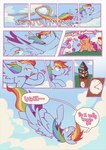 2024 absurd_res apple_bloom_(mlp) asking_self bell blue_body blue_feathers blue_fur blue_hooves blue_sky blue_wings border clock clock_tower cloud colored comic cupcakes_(mlp_fanfic) cutie_mark day dialogue digital_drawing_(artwork) digital_media_(artwork) earth_pony emanata encouragement english_description english_text equid equine excited feathered_wings feathers female female_feral feral flash_emanata flying friendship_is_magic fur gesture groan group hair happy hasbro hi_res hooves horn horse humming interjection linked_speech_bubble mammal multicolored_hair multicolored_tail musical_note musical_symbol my_little_pony mythological_creature mythological_equine mythology name_in_dialogue no_pupils onomatopoeia outside pegasus pony purple_eyes quadruped rainbow rainbow_dash_(mlp) rainbow_hair rainbow_tail scootaloo_(mlp) sinful_pie sky solo_focus sound_effects speech_bubble standing sweetie_belle_(mlp) symbol tail text underhoof unguligrade unicorn waving white_border white_text wings young young_female young_feral