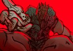 Rating: s
ID: 5267135
Date: 2024-12-26 09:51:21 -0500
Status: active
Score: 0
2024 4_fingers absurd_res after_transformation chest_eye colored crown deformed deformed_face fear_&_hunger_2:_termina fear_and_hunger fingers giant_(fear_and_hunger) glistening glistening_eyes green_body headgear hi_res humanoid kneeling light lighting looking_at_viewer looking_down looking_down_at_viewer male marcoh_(fear_and_hunger) monster monstrous_humanoid moonscorched multicolored_body muscular muscular_humanoid muscular_male mutated mutation pink_body pseudo_clothing red_background red_eyes red_light ricobutaddn shaded simple_background solo unusual_anatomy unusual_eye_placement unusual_face_placement unusual_mouth_placement white_body yellow_head post #5267135