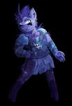 alpha_channel anthro armor boots chest_tuft clothed clothing disney ear_piercing female footwear fur grin hand_on_hip hi_res high_heeled_boots high_heels makeup mammal mascara mascara_tears piercing porcupine porcupine_monster_(svtfoe) purple_body purple_fur rodent running_makeup shoes shoulder_pads smile solo star_vs._the_forces_of_evil tuft unknown_artist