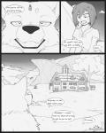 4:5 canid canine canis celia_(s2-freak) comic dialogue digital_drawing_(artwork) digital_media_(artwork) duo english_text female feral greyscale hi_res human macro mammal monochrome riding s2-freak schwarzpelz text wolf