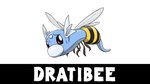 16:9 ambiguous_gender arthropod beedrill blue_body bodily_fluids dratini ergomancy feral flying generation_1_pokemon hi_res hybrid nintendo pokemon pokemon_(species) red_eyes solo sweat widescreen wings