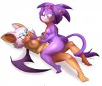 2019 angry anthro barefoot bat blaze_the_cat blue_eyes bluechika breasts bruised catfight domestic_cat duo eyeshadow feet felid feline felis female female/female fight fur hair hi_res makeup mammal navel nipples nude purple_body purple_fur purple_hair rouge_the_bat sega simple_background sonic_the_hedgehog_(series) tan_body tan_fur white_background wings yellow_eyes