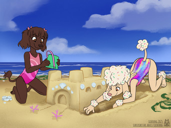 Rating: s
ID: 5587414
Date: 2025-05-21 00:15:41 -0400
Status: active
Score: 43
2025 anthro beach biped blue_sky brown_body brown_ears brown_fur brown_legs brown_tail canid canine canis clothing cloud day domestic_dog duo female female_anthro fingers fur hi_res kneeling lichfang mammal multicolored_clothing multicolored_swimwear one-piece_swimsuit pink_clothing pink_swimwear playing poodle sand sand_castle sculpture sky swimwear tail tan_arms tan_body tan_legs tan_tail text url water young young_anthro young_female post #5587414