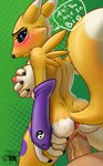 anthro anus bandai_namco big_breasts blush breasts canid digimon digimon_(species) duo female female_focus genitals hi_res humanoid_genitalia humanoid_penis male male/female mammal penetration penis pussy renamon solo_focus vaginal vaginal_penetration violet_opossum_typewriter