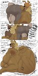 anthro anthro_pred anthro_prey areola balls belly big_areola big_balls big_belly big_breasts big_butt blonde_hair blush bodily_fluids body_in_mouth body_outline breasts brown_body butt canid canine canis carrying_another clenching_balls comic describing_balls describing_butt digestion digestion_noises digital_media_(artwork) dipstick_tail domestic_dog dominant dominant_female drooling ejaculation english_text face_imprint female female_pred fox genitals group hair head_first hi_res huge_balls huge_belly huge_breasts imprint itskorrie korrie_(character) male male/female male_prey mammal markings masturbation masturbation_inside_body masturbation_inside_stomach neck_bulge partially_inside pirate reclining saliva same_size_vore shoulder_carry stretched_mouth submissive submissive_male swallowing tail tail_markings talking_to_another text toothy_smile trio vore willing_prey