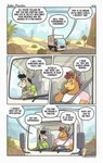 2023 anthro asinus brown_body car clothing comic detailed_background dialogue donkey duo english_text equid equine guayodraws hi_res horse inside_car inside_vehicle julio_(julio_&_poncho) male mammal open_mouth poncho_(julio_&_poncho) shirt sitting text topwear vehicle