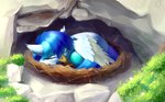 avian cave egg european_mythology fan_character female flower grass greek_mythology hasbro hi_res hippogriff ktk's_sky my_little_pony mythological_avian mythological_creature mythology nest plant rock sleeping solo