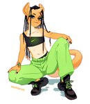 Rating: s
ID: 5577982
Date: 2025-05-17 00:47:29 -0400
Status: active
Score: 8
anthro bottomwear clothing crop_top crouching dreadlocks egyptian egyptian_clothing eyeshadow femboy footwear hi_res horn lizard makeup male nike_logo pants ramsay_(frenky_hw) reptile scalie shirt shoes sneakers solo suutooroo sweatpants topwear unicorn_horn post #5577982