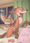 2017 ahegao anal anal_penetration anthro bed bible book canid canine clothing clothing_pull disney duo erection fennec_fox finnick_(zootopia) fox furniture genitals hi_res humanoid_genitalia humanoid_penis inside larger_male larger_penetrated limp_wrist looking_pleasured male male/male male_penetrated male_penetrating male_penetrating_male mammal minum necktie necktie_pull nick_wilde on_bed panties penetration penis pulling_tie red_fox sex size_difference small_dom_big_sub smaller_male true_fox underwear zootopia