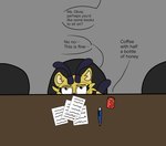 Rating: s
ID: 5343665
Date: 2025-01-31 22:59:46 -0500
Status: active
Score: 20
animate_inanimate antennae_(anatomy) arthropod at_table bee beverage black_body black_fur cat-bee_(poppy_playtime) chair coffee coffee_mug countlolipops document domestic_cat english_text eyewear felid feline felis female feral fur furniture glasses grey_background hi_res hybrid hymenopteran implied_transformation inanimate_transformation insect inside living_plushie mammal mob_entertainment offscreen_character olivia_(kiquidd) paper pen plushie plushification poppy_playtime shrunk simple_background sitting solo speech_bubble striped_body stripes text transformation yellow_body yellow_fur post #5343665