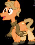 2023 absurd_res alpha_channel alphabet_(mike_salcedo) clothing earth_pony equid equine feral fetlocks green_scarf hair hasbro hi_res hooves horse leg_warmers legwear male mammal melisareb my_little_pony n_(mike_salcedo) open_mouth open_smile orange_body orange_eyes orange_hair pony raised_hoof scarf signature simple_background skinny smile solo transparent_background