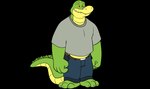 3_toes 4_fingers alligator alligatorid alpha_channel anthro biped bottomwear brok_(brok_the_investigator) brok_the_investigator clothing cowcat_games crocodilian feet fingers green_body hubie360 male official_art pants reptile scalie shirt smile solo toes topwear