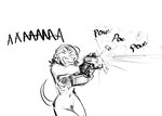 2023 american_opossum anthro black_and_white eyes_closed fallout female gun handgun hi_res hladilnik mammal marsupial marylin_(hladilnik) microsoft monochrome nude pistol pubes ranged_weapon screaming shooting sketch solo virginia_opossum weapon