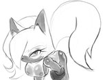 alternate_costume anthro bent_over big_breasts breasts butt canid canine canis clothed clothing digital_drawing_(artwork) digital_media_(artwork) eyelashes female fur gloves hair handwear hi_res icydirtball idw_publishing looking_at_viewer mammal monochrome nipples sega shaded sketch solo sonic_the_hedgehog_(comics) sonic_the_hedgehog_(idw) sonic_the_hedgehog_(series) swimwear translucent translucent_clothing whisper_the_wolf wolf