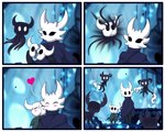 absurd_res ambiguous_gender animal_humanoid arthropod arthropod_humanoid azura_inalis black_body black_eyes black_skin blush cape clothed clothing comic detailed_background empty_eyes eyes_closed fan_character featureless_feet featureless_hands feet female group heart_symbol hi_res hollow_knight hug humanoid insect insect_humanoid lampy_(azura_inalis) mouthless reincarnation shadow_creature sibling_(hollow_knight) team_cherry transformation vessel_(species) void_(hollow_knight)