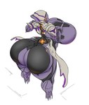 alien bent_over big_breasts big_butt breasts butt digital_extremes female floating hi_res high-angle_view huge_breasts huge_butt humanoid lewdreaper machine not_furry rear_view robot solo tencent tenno thick_thighs warframe wide_hips wisp_(warframe)