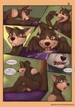 2019 5_fingers anthro balls bodily_fluids brown_body brown_fur canid canine canis comic cum cum_in_mouth cum_inside cum_on_tongue cum_taste detailed_background dialogue digital_media_(artwork) domestic_dog duo english_text fingers fur genital_fluids genitals heart_eyes heart_symbol hi_res humanoid_genitalia humanoid_penis husky licking licking_cum male mammal mizuki_(monkeyspirit) monkeyspirit nordic_sled_dog nude open_mouth penis solo_focus speech_bubble spitz text thought_bubble tongue tongue_out url