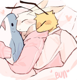 Rating: s
ID: 5036033
Date: 2024-09-07 18:59:29 -0400
Status: active
Score: 156
2024 anthro arthropod bed bee biped blahaj blush blush_lines bunonthemoon clothing daww duo femboy fur furniture hoodie hug hugging_another hugging_from_behind hugging_object hugging_plushie hymenopteran ikea insect lepidopteran lying male moth on_bed on_side pastel_theme pink_clothing pink_hoodie pink_topwear plushie sleeping sleeping_together soft_colors topwear valeria_(bunonthemoon) white_body white_fur yellow_body yellow_fur post #5036033