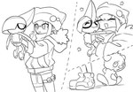 armor blade clothing comic fan_character favoritism female feral generation_5_pokemon group happy hat headgear headwear helmet hi_res human humanoid mammal mini_comic nintendo oshawott pawniard pokemon pokemon_(species) pokemon_trainer sinfrou size_difference sketch trio winter_coat