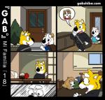 barefoot beverage bodily_fluids brother_(lore) brothers_(lore) brown_body brown_fur brown_hair canid canine canis child clothing coffee comic domestic_dog fainted feet fur gab_(comic) gab_shiba gabshiba gaby_shiba hair mammal mother_(lore) parent_(lore) school_uniform shiba_inu shiro_shiba sibling_(lore) son_(lore) spitz tears unconscious uniform white_body white_fur yellow_body yellow_fur young