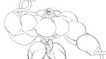 absurd_res big_pecs deoxys digital_media_(artwork) dragmon generation_3_pokemon hi_res huge_pecs legendary_pokemon male monochrome muscular muscular_male nintendo normal_forme_deoxys pecs pokemon pokemon_(species) simple_background sketch smile solo