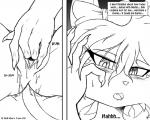 2016 anthro blush comic english_text felid female genitals hi_res if_hell_had_a_taste mammal marci_hetson masturbation monochrome pussy slightly_chubby solo text viroveteruscy