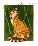 2013 ambiguous_gender bamboo bamboo_tree countershade_face countershade_fur countershade_torso countershading felid feral fur mammal nini_(artist) orange_body orange_fur pantherine plant quadruped solo striped_body striped_fur stripes tail tiger tree