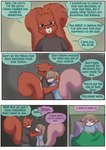 2015 anthro babystar biped clothing comic detailed_background dialogue digital_media_(artwork) duo english_text eyes_closed eyewear female fur gemma_polson glasses hair lying male mammal rodent sciurid shirt standing text topwear tree_squirrel zeezee_murdock