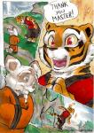 2015 ailurid anthro better_late_than_never comic daigaijin dialogue dreamworks english_text felid female kung_fu_panda male mammal master_shifu master_tigress painting_(artwork) pantherine red_panda text tiger traditional_media_(artwork) watercolor_(artwork)