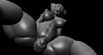 3d_(artwork) abs anthro big_breasts breasts clitoris digital_media_(artwork) domestic_cat erect_nipples felid feline felis female genitals greyscale looking_at_viewer mammal model monochrome navel nipples nude open_mouth pussy sculptris_(artwork) solo zevex