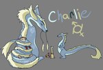 ambiguous_gender charlie_(ethecalvampire) coiling desert_xariat dragon duo eastern_dragon ethecalvampire feathered_ears feral genderfluid_symbol mythological_creature mythological_scalie mythology omni_(ethecalvampire) scales scalie size_difference tail tail_tuft tuft whisker_tuft whiskers xariat