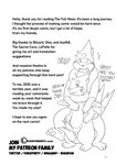 animal_genitalia biped blush bodily_fluids buizel comic dialogue digital_media_(artwork) duo english_text feral floatzel generation_4_pokemon genitals greeting hi_res lester_(risenpaw) male male/male monochrome multi_tail ness_(risenpaw) nintendo open_mouth pokemon pokemon_(species) risenpaw sheath simple_background sweat tail teeth text tongue url